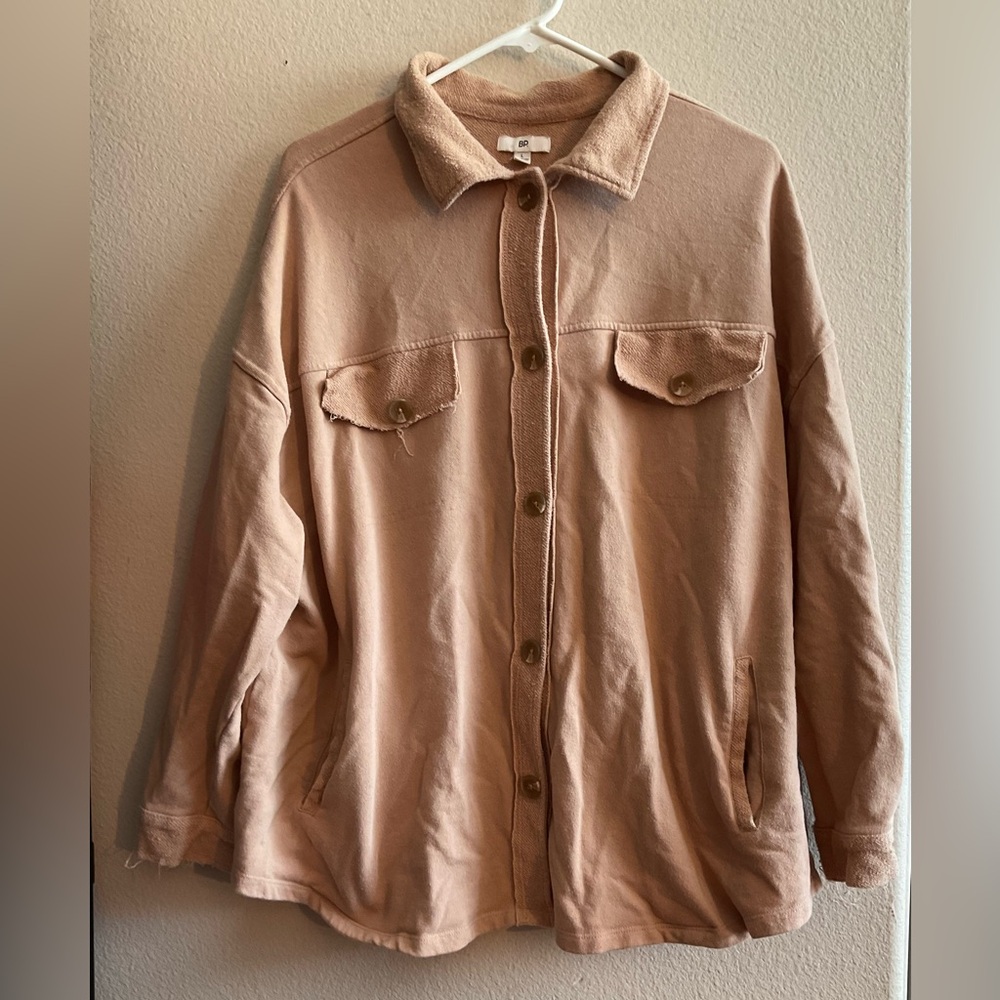 BP Women’s Tan Button Down Jacket Shacket‎ size Large